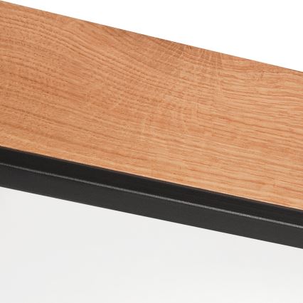 Iluminação de teto OAK SQUARE 4xE27/15W/230V 48x48 cm carvalho/preto