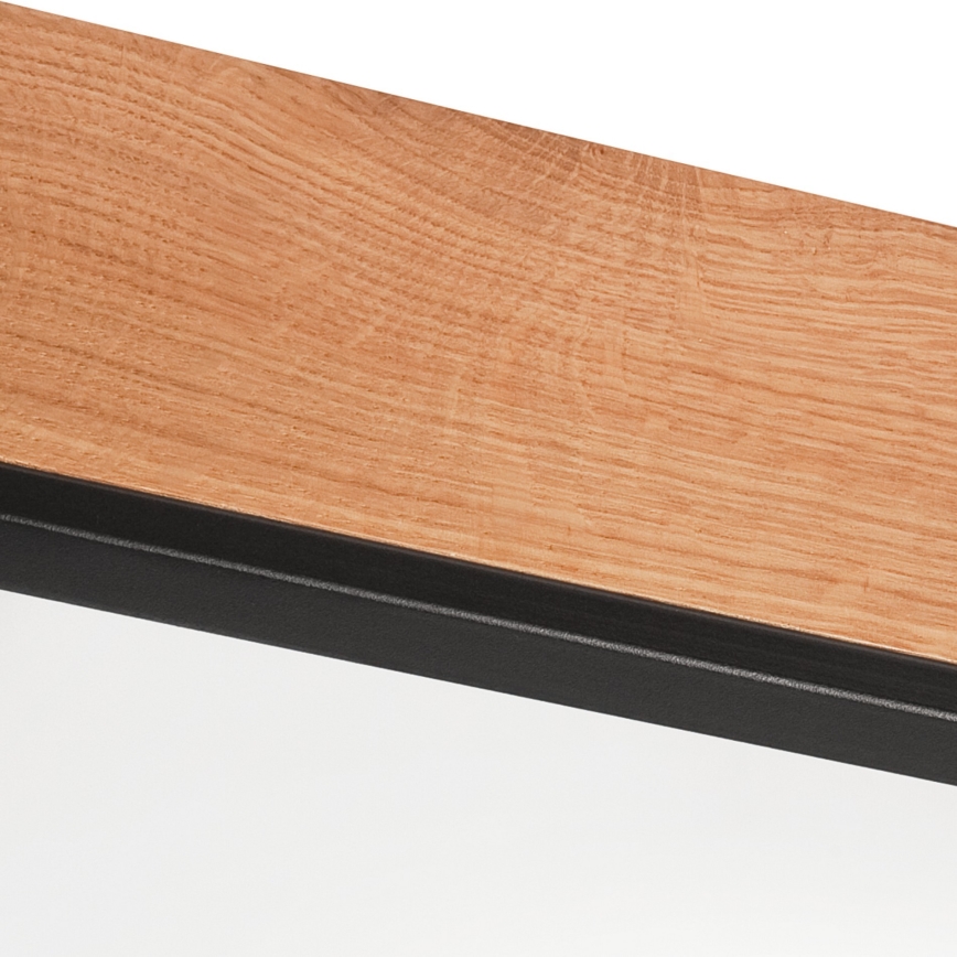 Iluminação de teto OAK SQUARE 4xE27/15W/230V 48x48 cm carvalho/preto