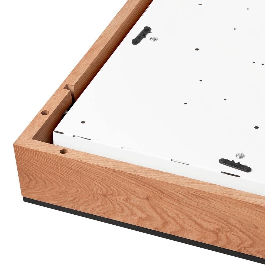 Iluminação de teto OAK SQUARE 4xE27/15W/230V 48x48 cm carvalho/preto