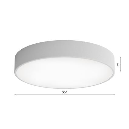 Iluminação de teto para casa de banho CLEO 4xE27/24W/230V diâmetro 50 cm cinzento IP54