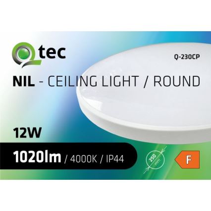Iluminação de teto para casa de banho LED CIRCLE LED/12W/230V 4000K diâmetro 25 cm IP44 branco