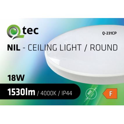 Iluminação de teto para casa de banho LED CIRCLE LED/18W/230V 4000K diâmetro 30 cm IP44 branco