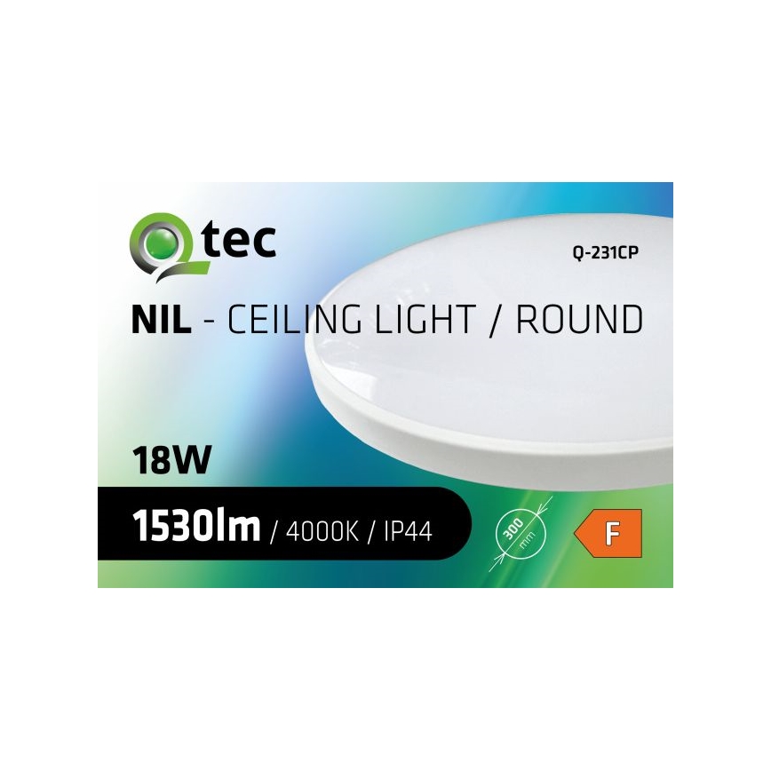 Iluminação de teto para casa de banho LED CIRCLE LED/18W/230V 4000K diâmetro 30 cm IP44 branco