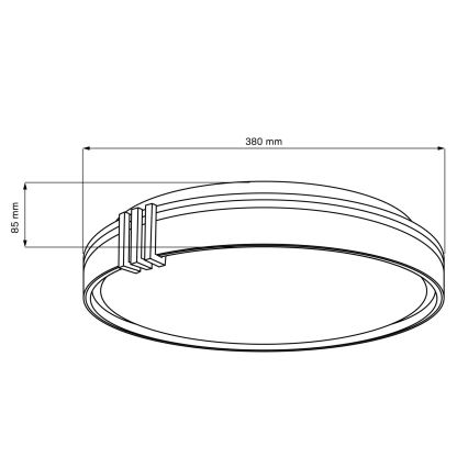 Iluminação de teto para casa de banho LED com regulação ARLETTA LED/48W/230V diâmetro 38 cm 3000-6000K IP44 + comando