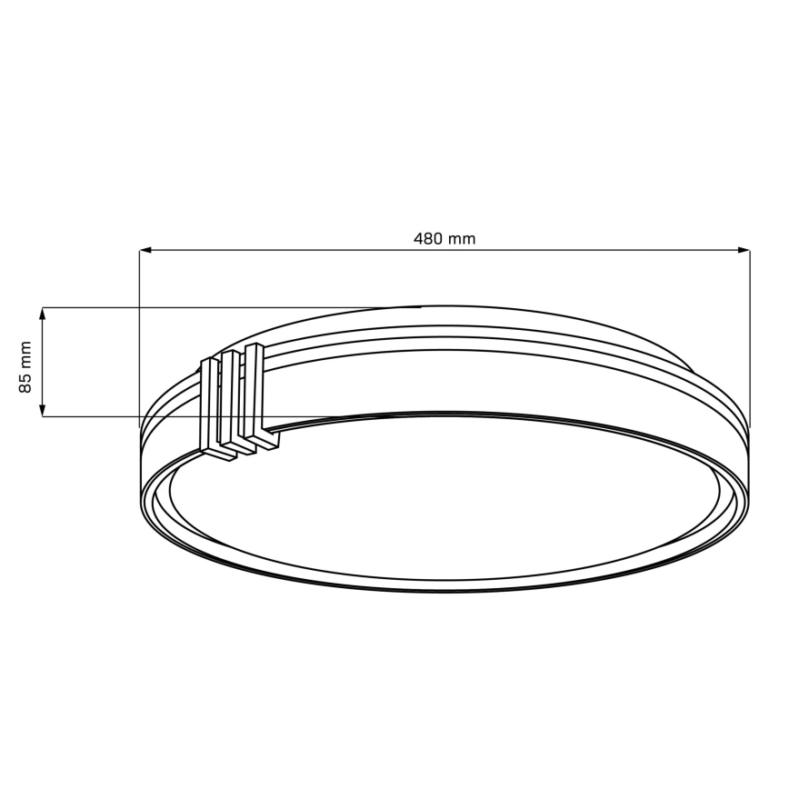 Iluminação de teto para casa de banho LED com regulação ARLETTA LED/72W/230V diâmetro 48 cm 3000-6000K IP44 + comando