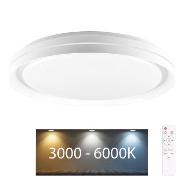Iluminação de teto para casa de banho LED com regulação ELIZA LED/72W/230V diâmetro 48,5 cm 3000-6000K IP44 + comando