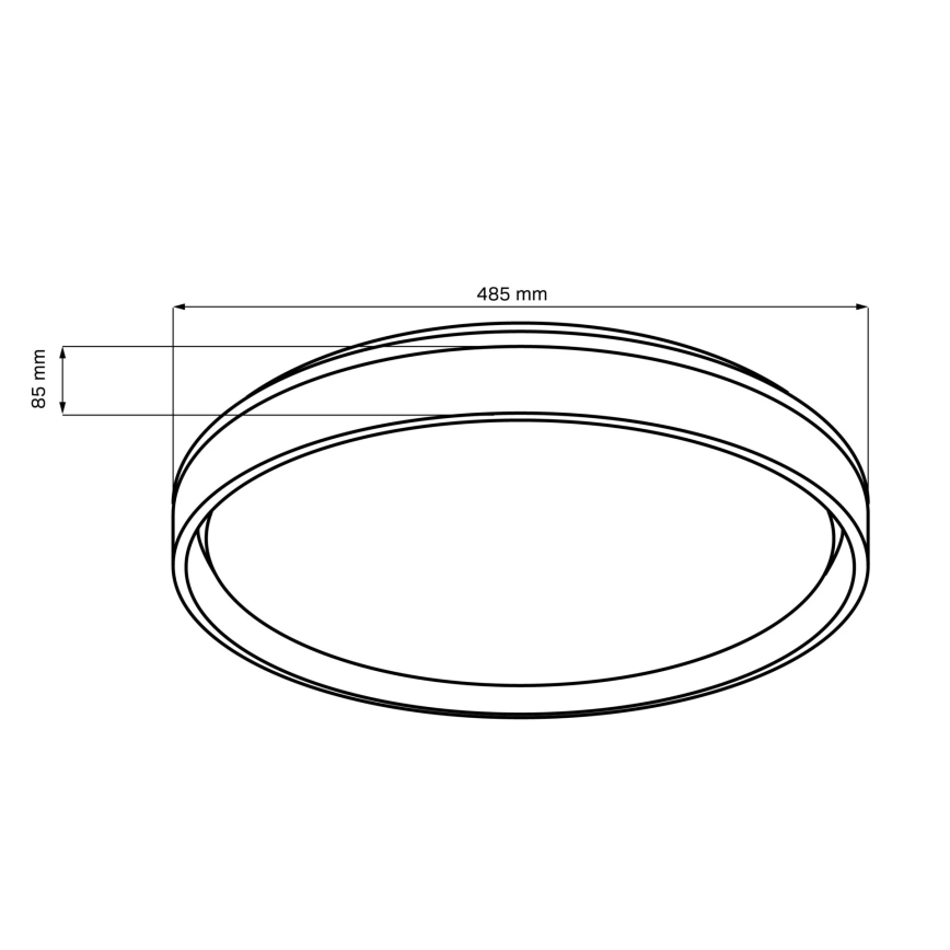Iluminação de teto para casa de banho LED com regulação ELIZA LED/72W/230V diâmetro 48,5 cm 3000-6000K IP44 + comando