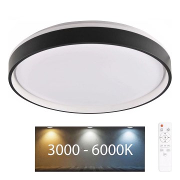Iluminação de teto para casa de banho LED com regulação JADWIGA LED/42W/230V diâmetro 38,5 cm 3000-6000K IP44 + comando