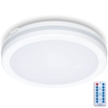 Iluminação de teto para casa de banho LED com sensor LED/18W/230V 3000/4000/6500K IP65 diâmetro 30 cm branco + comando
