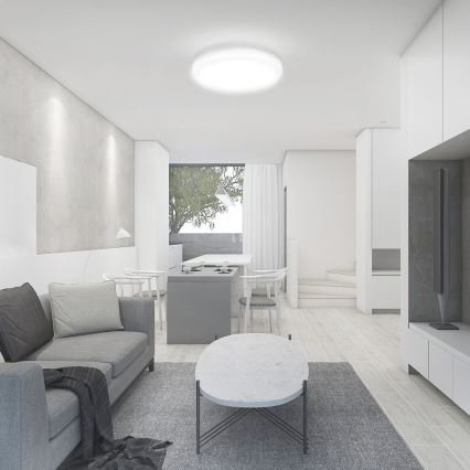 Iluminação de teto para casa de banho LED com sensor LED/24W/230V 6500K IP44 diâmetro 35 cm branco + comando