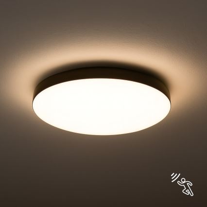 Iluminação de teto para casa de banho LED com sensor MAYA LED/13W/230V diâmetro 33 cm IP44 preto