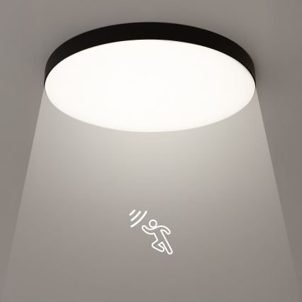 Iluminação de teto para casa de banho LED com sensor MAYA LED/13W/230V diâmetro 33 cm IP44 preto