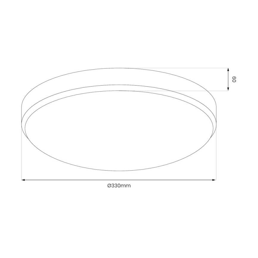 Iluminação de teto para casa de banho LED com sensor MAYA LED/13W/230V diâmetro 33 cm IP44 preto
