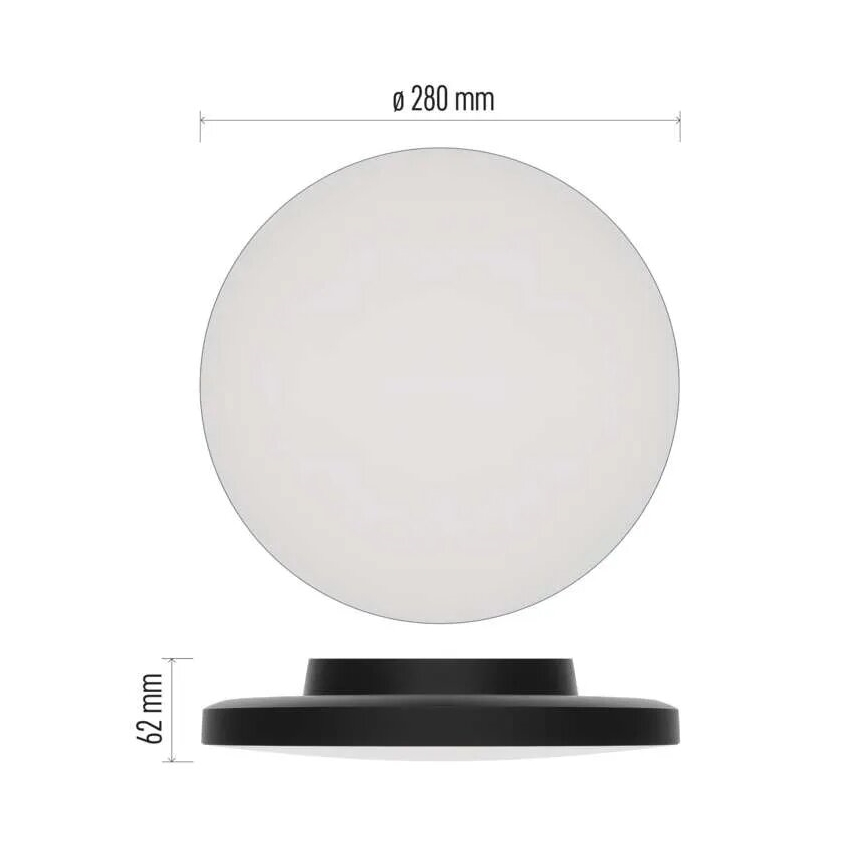 Iluminação de teto para casa de banho LED LED/15W/230V 3000/4000/5700K IP55 preto