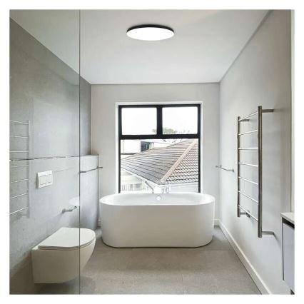 Iluminação de teto para casa de banho LED LED/18W/230V 3000/4000/5700K IP55 preto