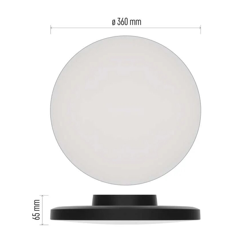 Iluminação de teto para casa de banho LED LED/18W/230V 3000/4000/5700K IP55 preto
