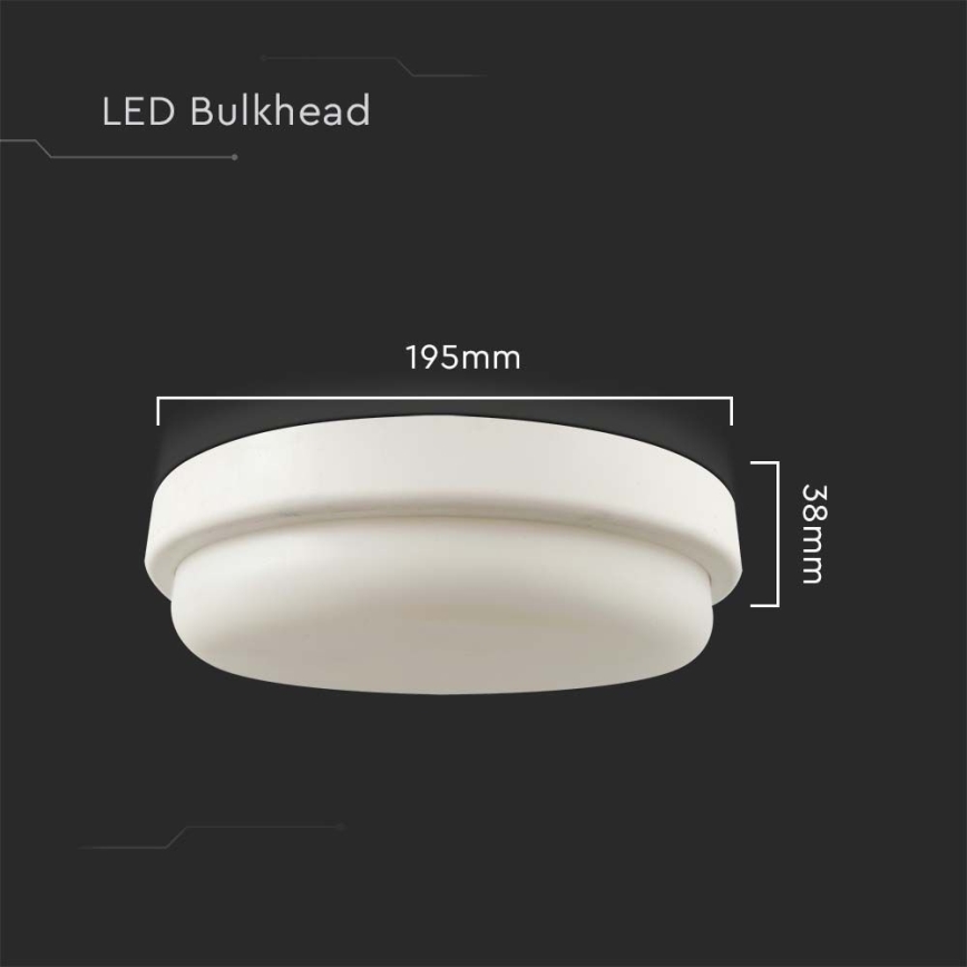 Iluminação de teto para casa de banho LED LED/18W/230V 3000K IP54 diâmetro 19,5 cm