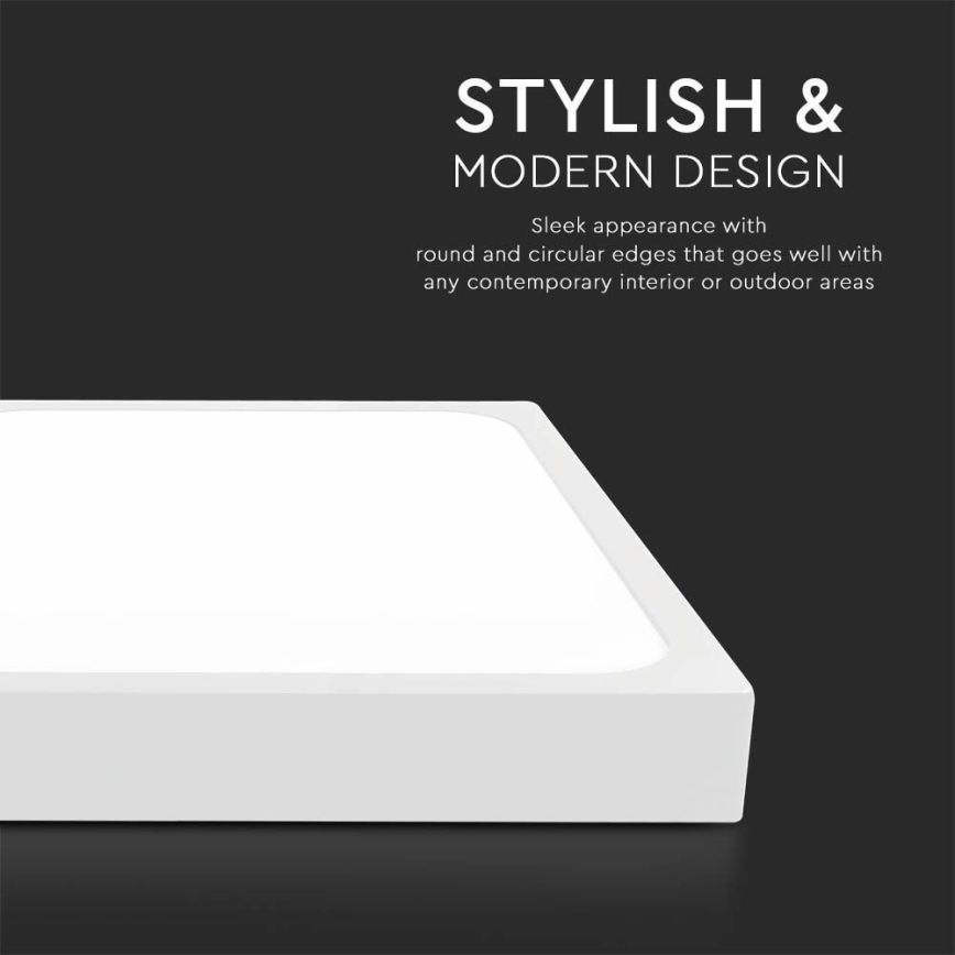 Iluminação de teto para casa de banho LED LED/18W/230V 6500K IP44 22,5x22,5 cm branco