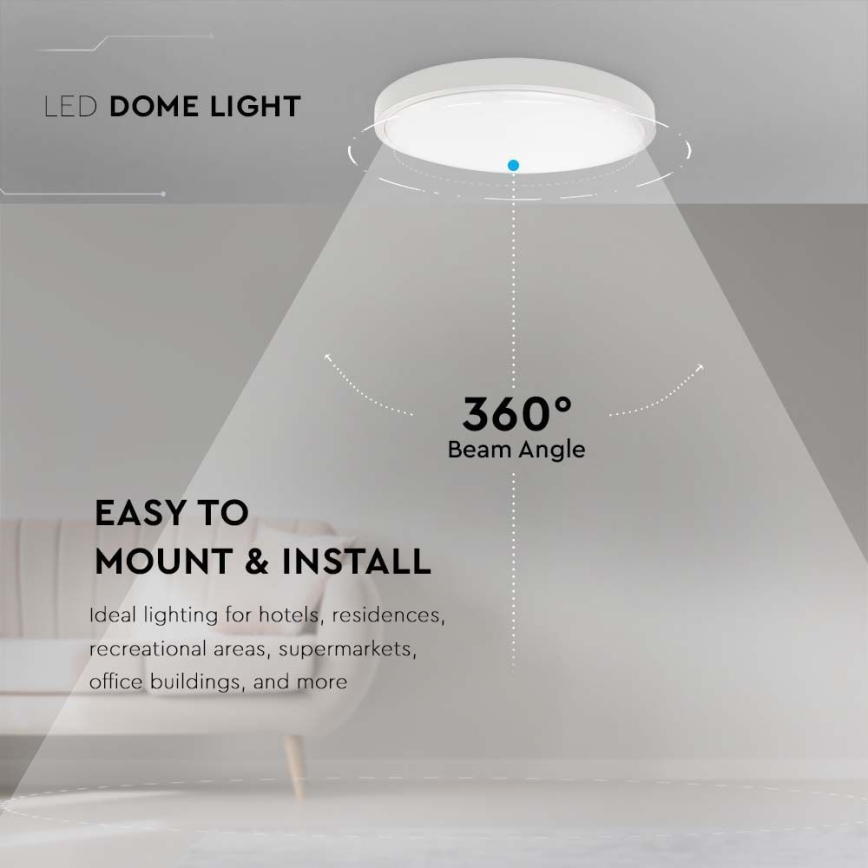 Iluminação de teto para casa de banho LED LED/24W/230V 3000K IP44 diâmetro 29,5 cm branco