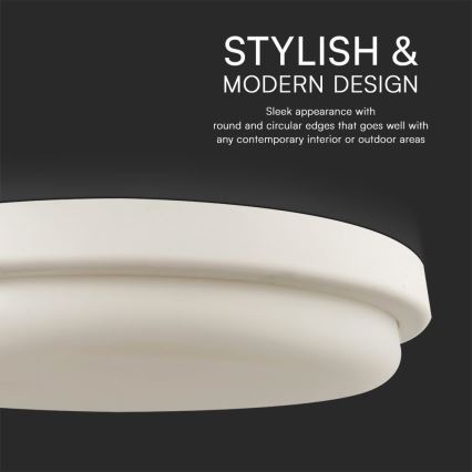 Iluminação de teto para casa de banho LED LED/24W/230V 3000K IP54 diâmetro 24 cm