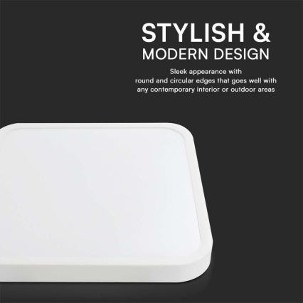 Iluminação de teto para casa de banho LED LED/24W/230V 4000K IP44 29,5x29,5 cm branco