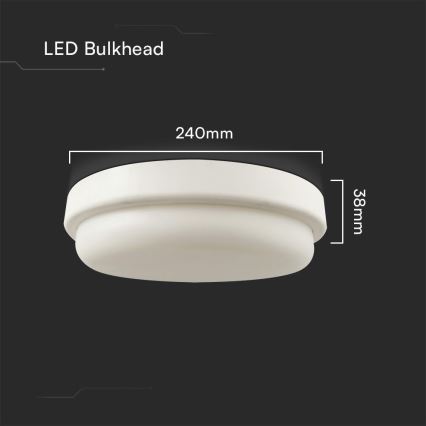 Iluminação de teto para casa de banho LED LED/24W/230V 4000K IP54 diâmetro 24 cm