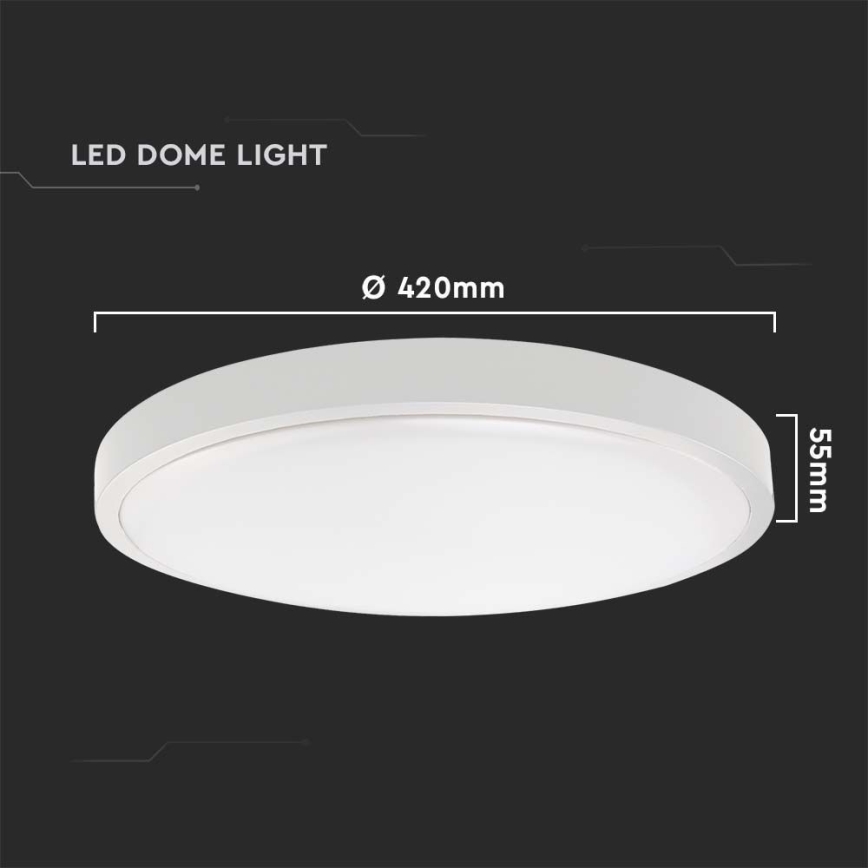 Iluminação de teto para casa de banho LED LED/30W/230V 3000K IP44 diâmetro 42 cm branco