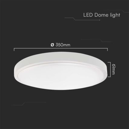 Iluminação de teto para casa de banho LED LED/36W/230V 6500K IP44 diâmetro 35 cm branco