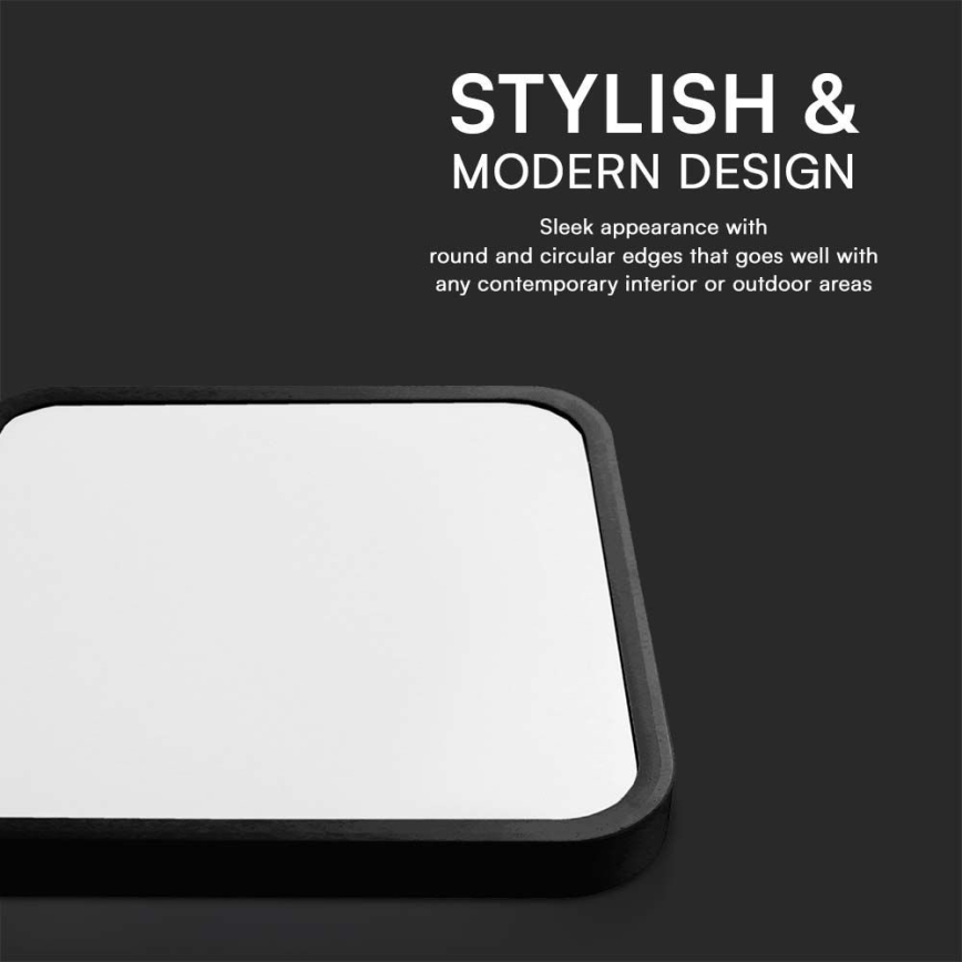 Iluminação de teto para casa de banho LED LED/48W/230V 3000K IP44 42x42 cm preto