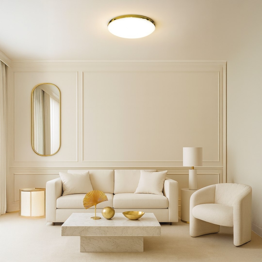 Iluminação de teto para casa de banho LED MAYA LED/15W/230V diâmetro 33 cm IP44 dourado