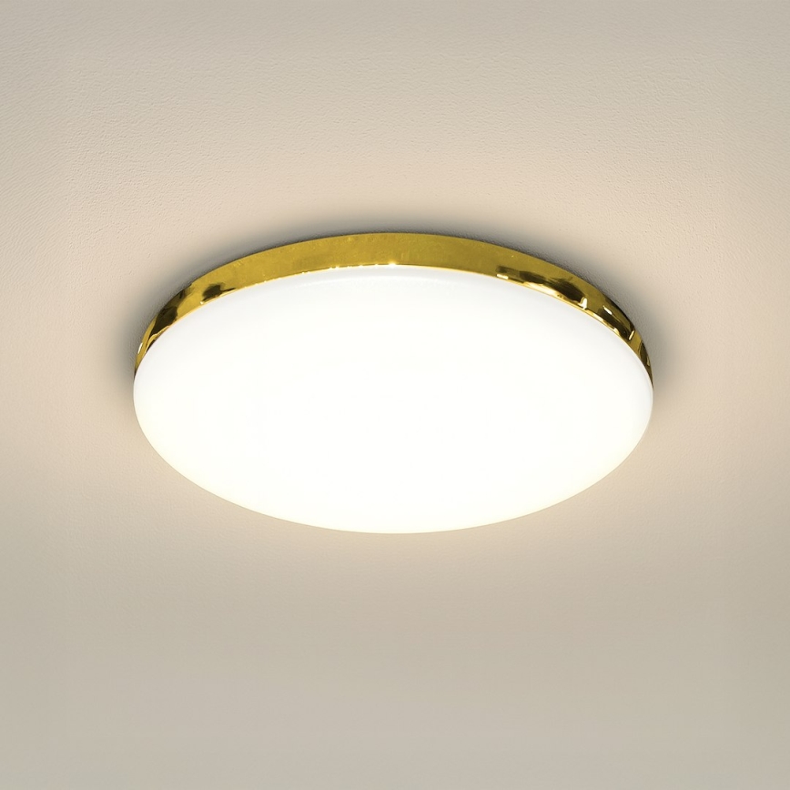 Iluminação de teto para casa de banho LED MAYA LED/15W/230V diâmetro 33 cm IP44 dourado