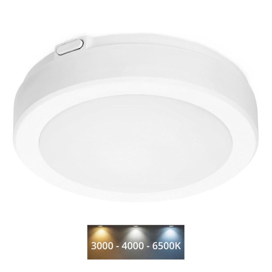 Iluminação de teto para casa de banho LED NAIROS LED/12W/230V 3000/4000/6500K IP65 diâmetro 20 cm branco