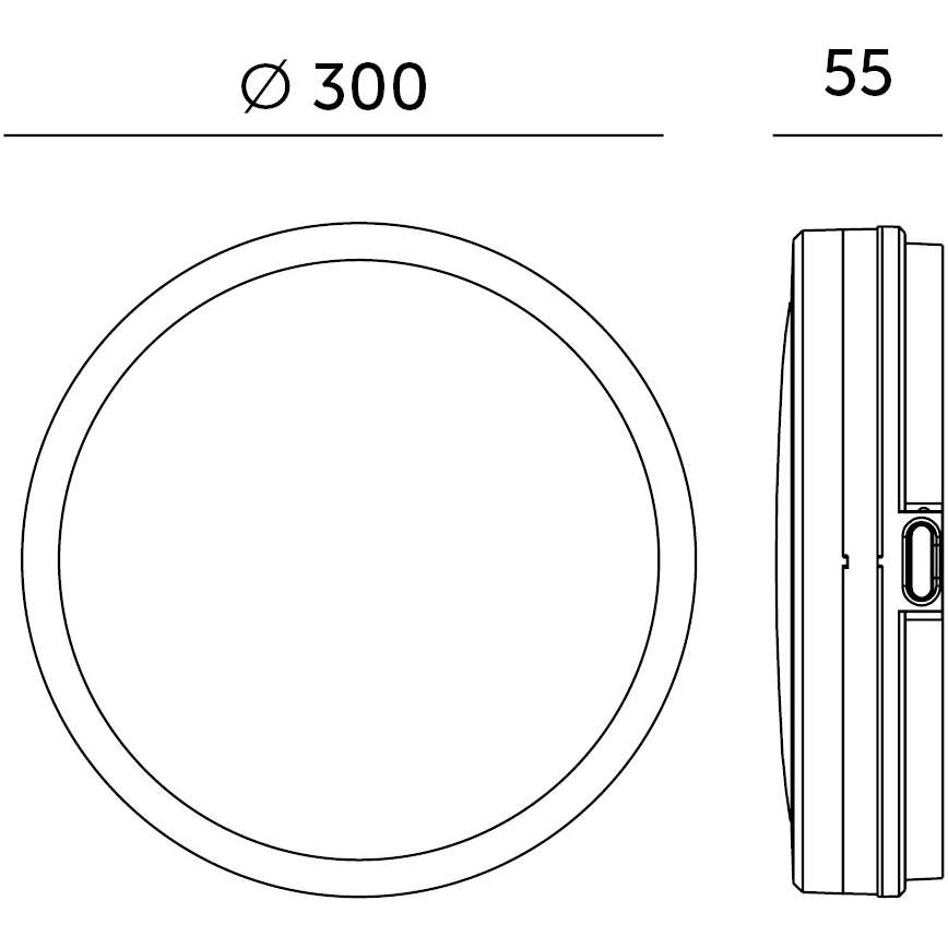 Iluminação de teto para casa de banho LED NAIROS LED/18W/230V 3000/4000/6500K IP65 diâmetro 30 cm branco