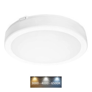 Iluminação de teto para casa de banho LED NAIROS LED/24W/230V 3000/4000/6500K IP65 diâmetro 30 branco