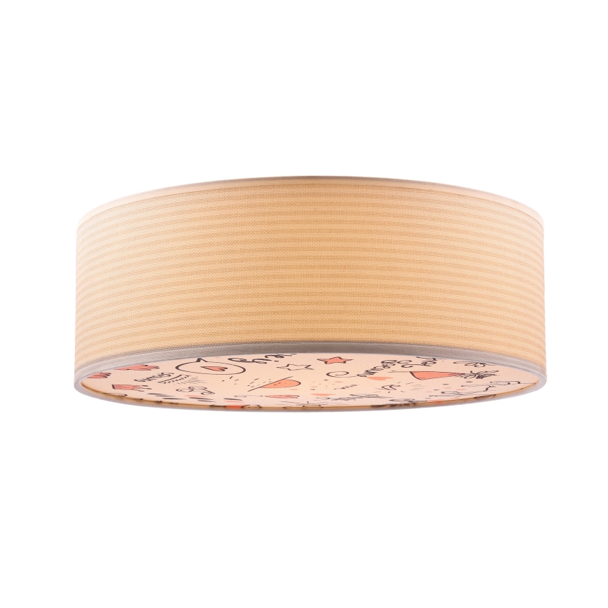 Iluminação de teto para criança KIDDY 2xE27/40W/230V bege/rosa