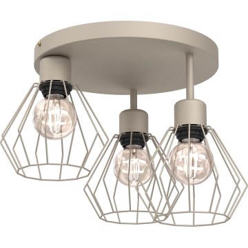 Iluminação de teto PARKLA 3xE27/15W/230V bege