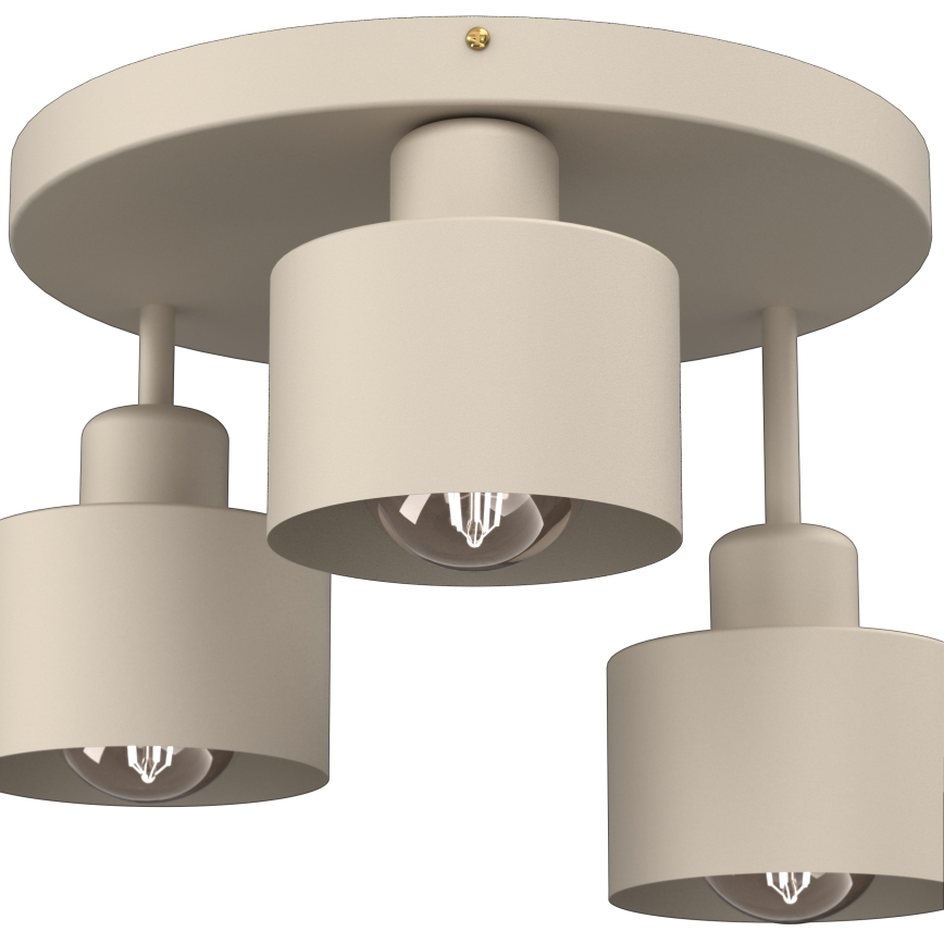 Iluminação de teto PARKLA 3xE27/15W/230V bege