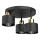 Iluminação de teto PARKLA 3xE27/15W/230V preto/dourado