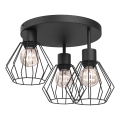 Iluminação de teto PARKLA 3xE27/15W/230V preto