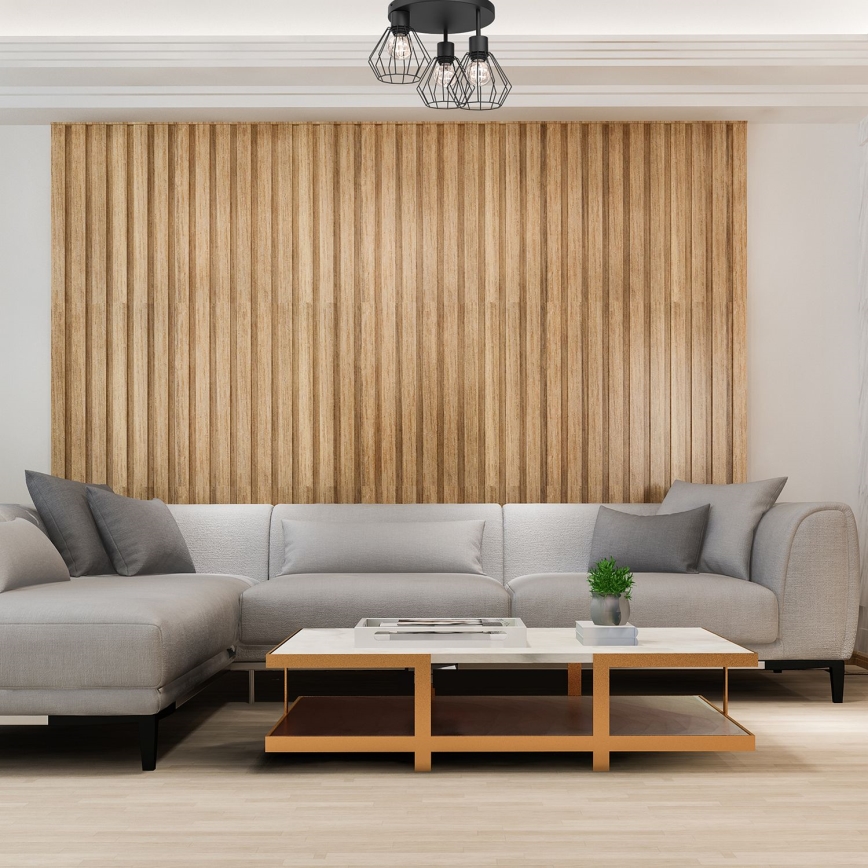 Iluminação de teto PARKLA 3xE27/15W/230V preto