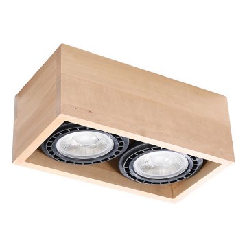 Iluminação de teto QUATRO AR111 2xGU10/40W/230V faia