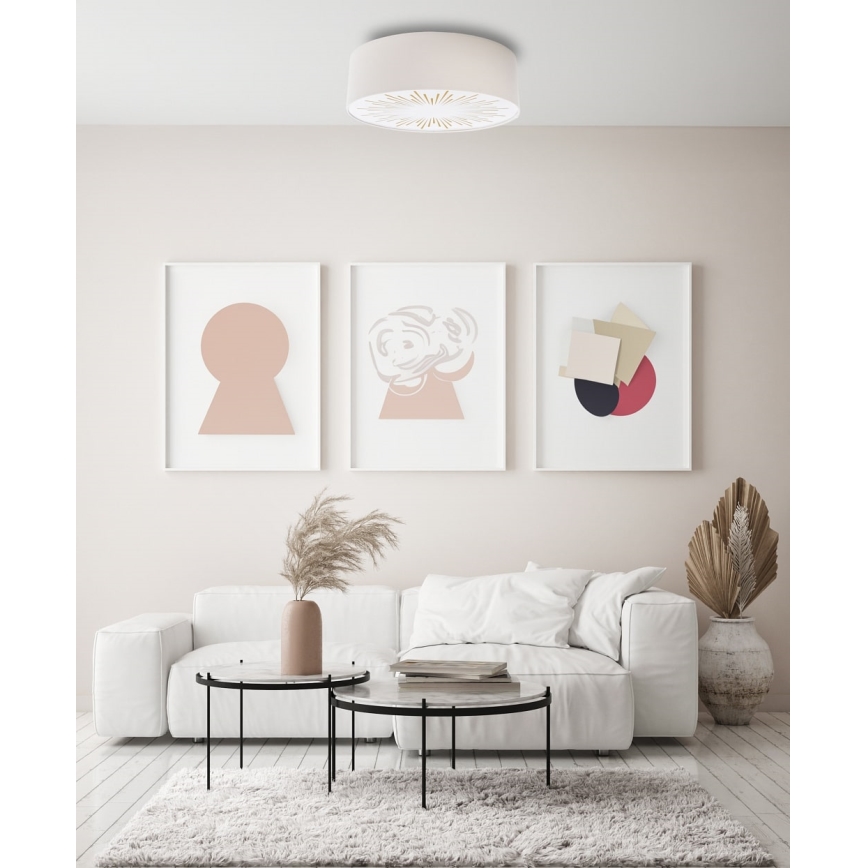 Iluminação de teto RAYS 2xE27/60W/230V diâmetro 60 cm branco