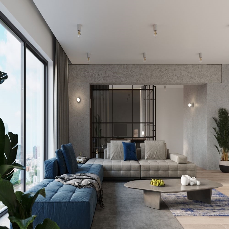 Iluminação de teto SALGADO 1xE27/60W/230V betão