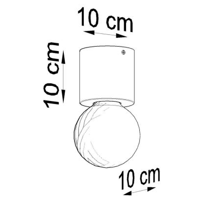 Iluminação de teto SALGADO 1xE27/60W/230V betão