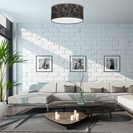 Iluminação de teto SATINO 2xE27/60W/230V dourada