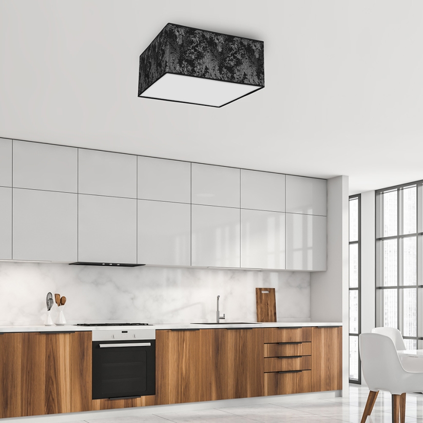 Iluminação de teto SATINO 2xE27/60W/230V preta/cinzenta