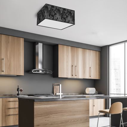 Iluminação de teto SATINO 2xE27/60W/230V preta/cinzenta