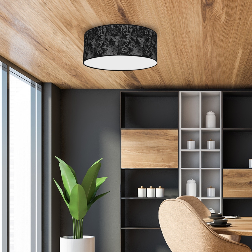 Iluminação de teto SATINO 2xE27/60W/230V preta/cinzenta