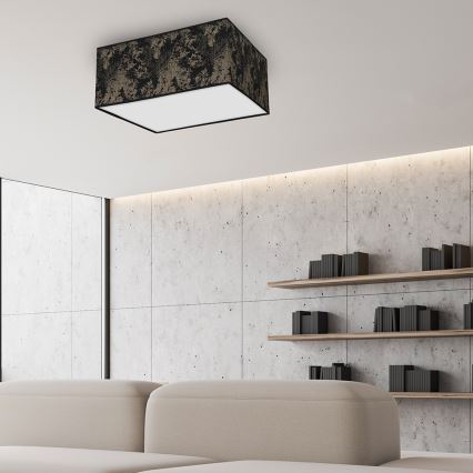 Iluminação de teto SATINO 2xE27/60W/230V preta/dourada