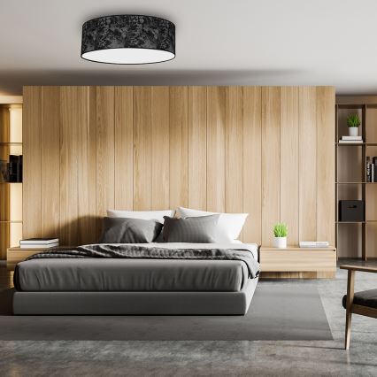 Iluminação de teto SATINO 3xE27/60W/230V preta/cinzenta